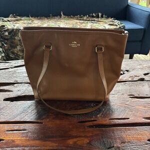 Coach Leather City Tote Bag Brown